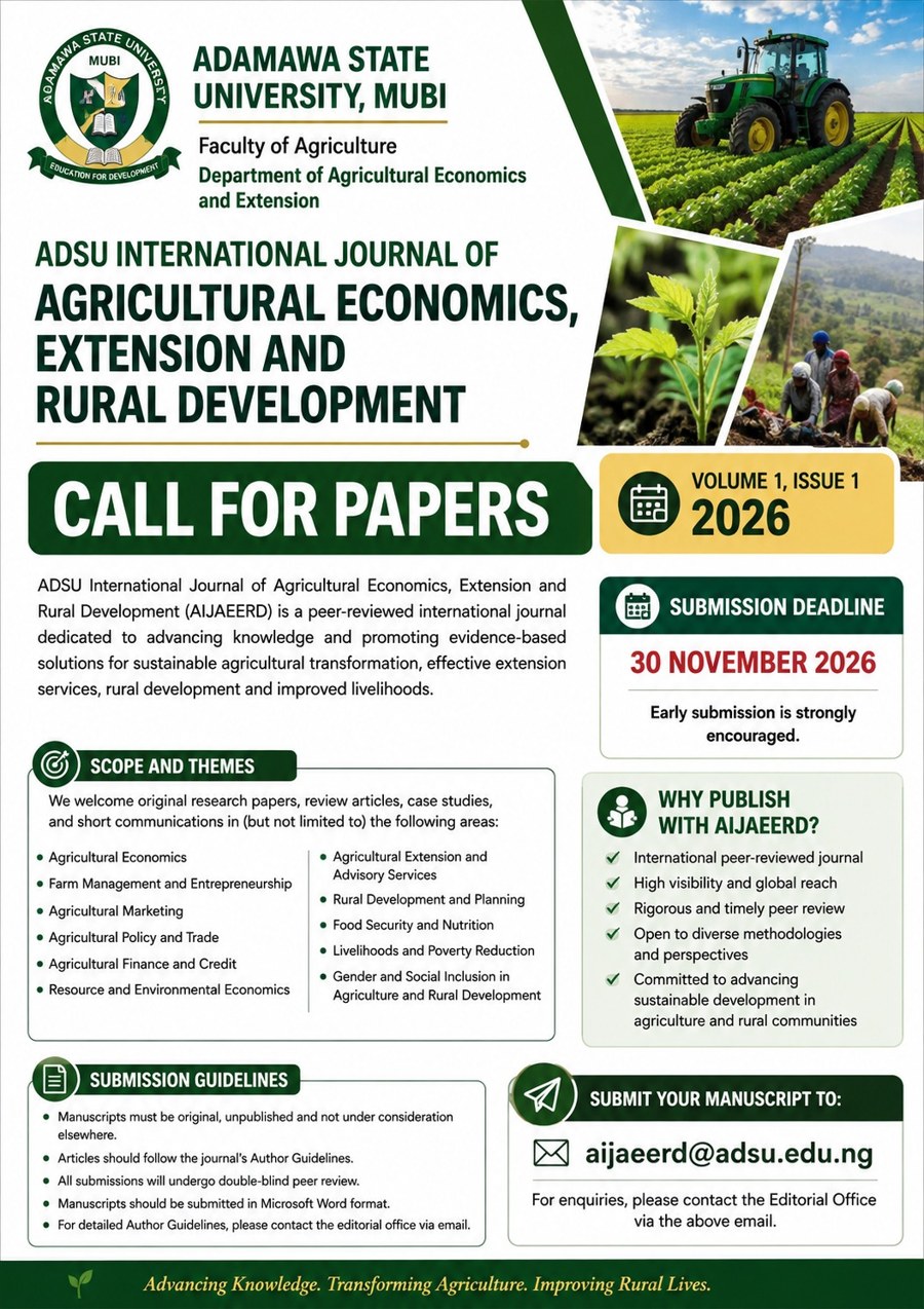 Call for Papers - AIJAEERD Volume 1 Issue 1, 2026